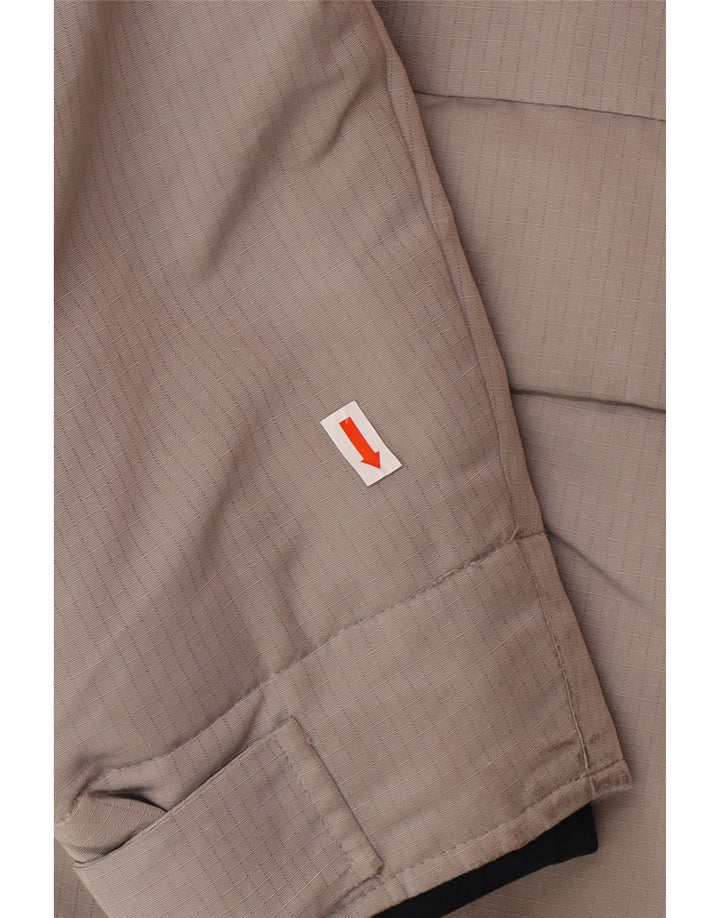 HOLLISTER Chaqueta acolchada con capucha para hombre Reino Unido 40 Poliéster gris grande