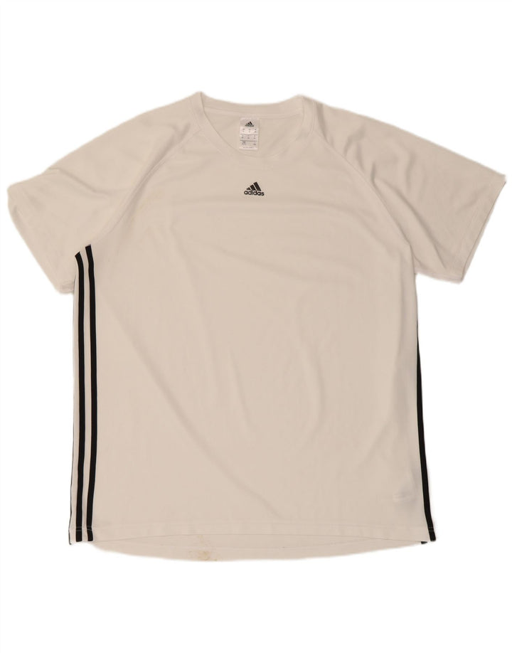 Adidas Hombre Climalite Camiseta Top XL Blanco Poliéster
