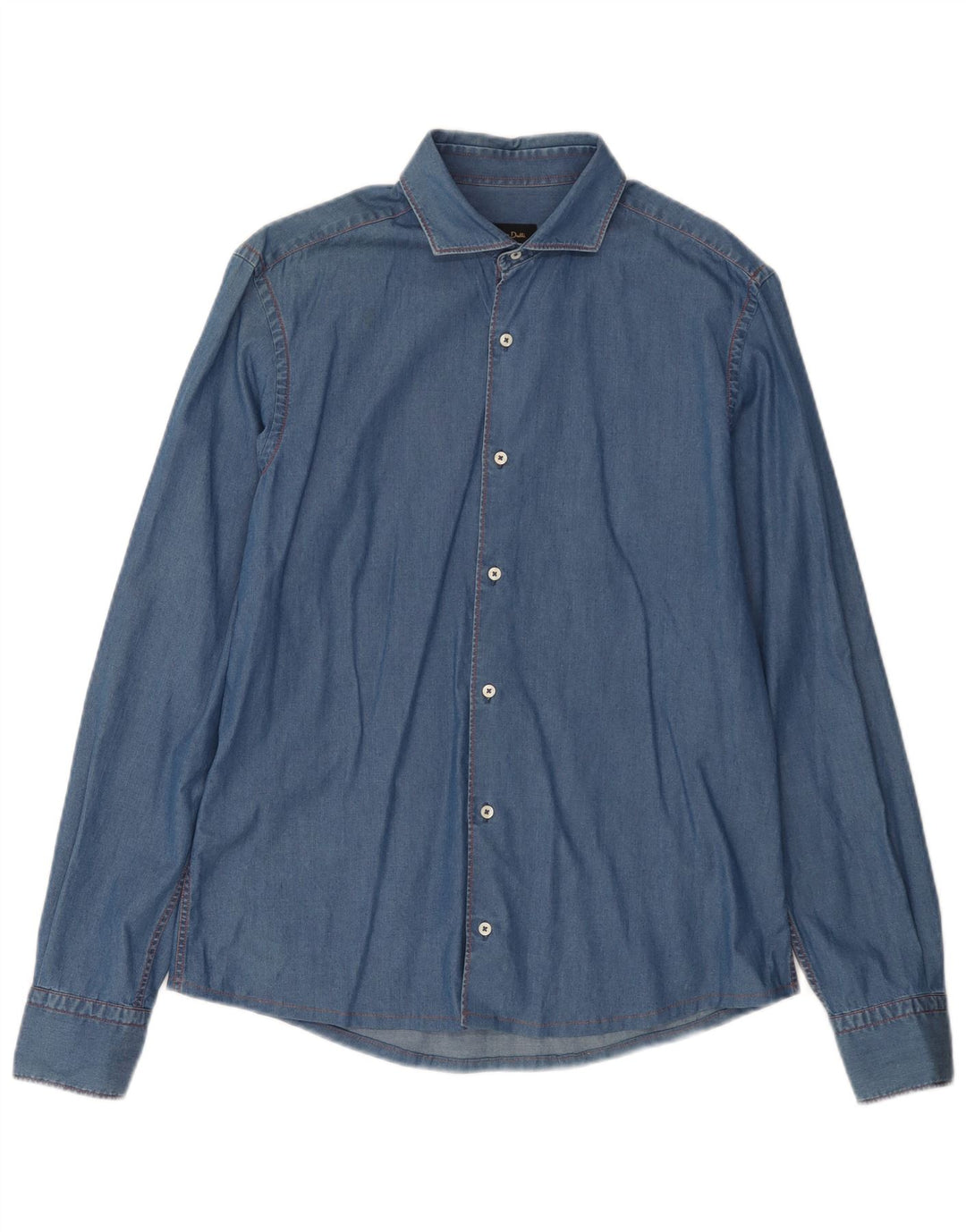 MASSIMO DUTTI Camisa Vaquera Hombre Azul Medio