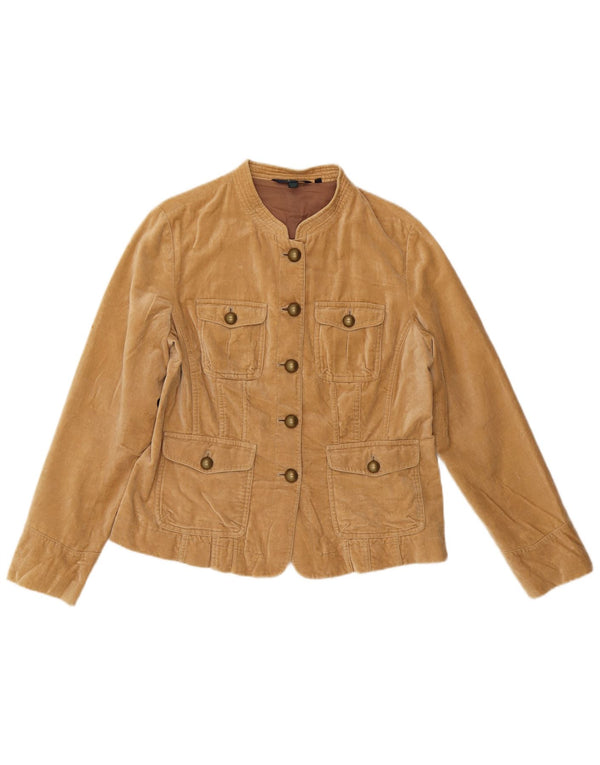 Boden Chaqueta Blazer de Terciopelo con 5 Botones para Mujer UK 46 Grande Algodón Beige