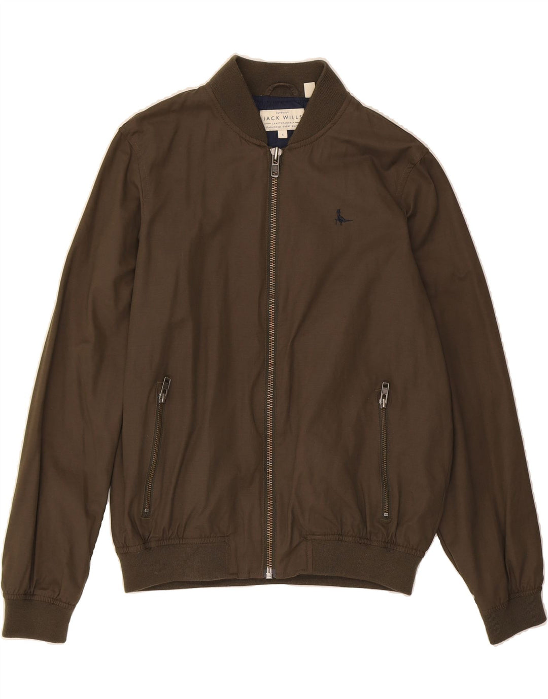 JACK WILLS Mens Bomber Jacket UK 36 Small Khaki Vintage Jack Wills and Second-Hand Jack Wills from Messina Hembry 
