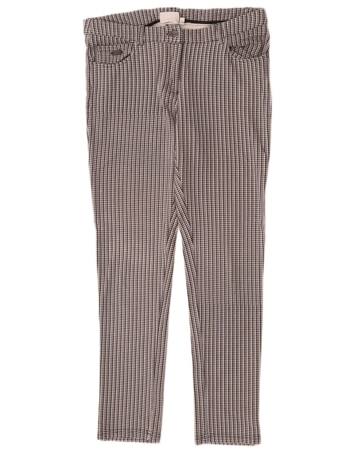 Ellesse Mujer Pantalones Casuales Slim Medium W30 L28 Viscosa De Pata De Gallo Gris