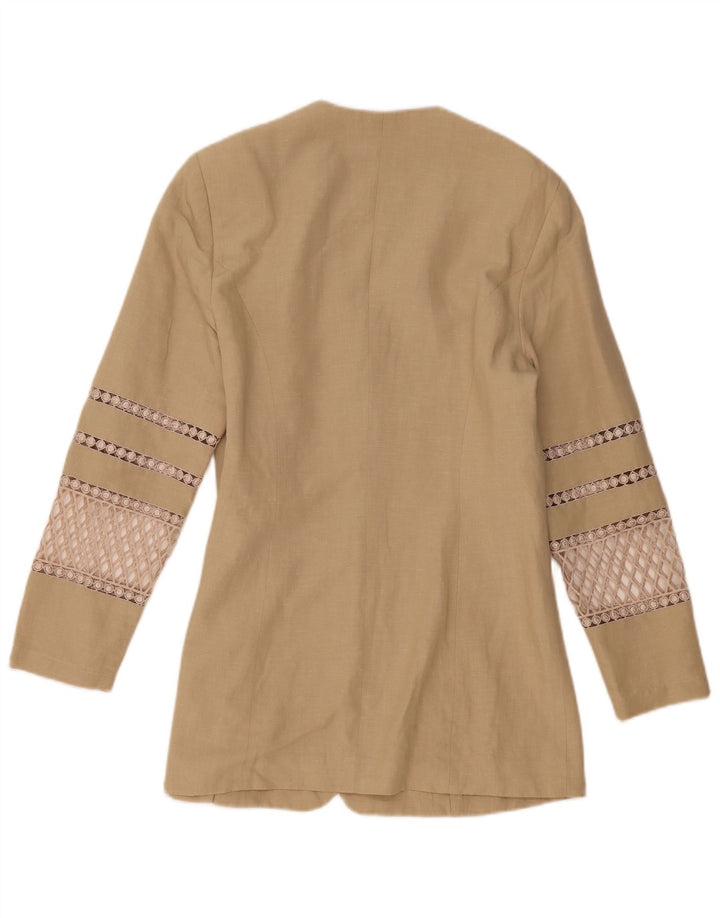 Gil Bret Chaqueta Blazer de 3 Botones para Mujer UK 12 Medium Beige Linen