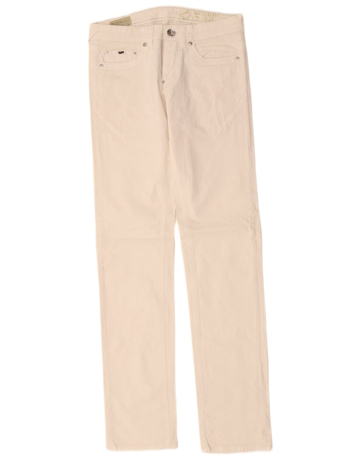 Vaqueros Albert Slim Gas Mujer W29 L34 Algodón Blanco