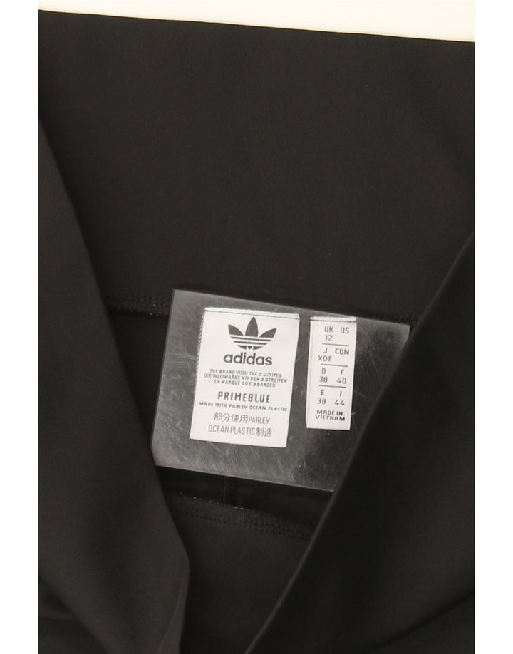 ADIDAS Pantalones cortos deportivos para mujer UK 12 Mediano Negro Poliéster