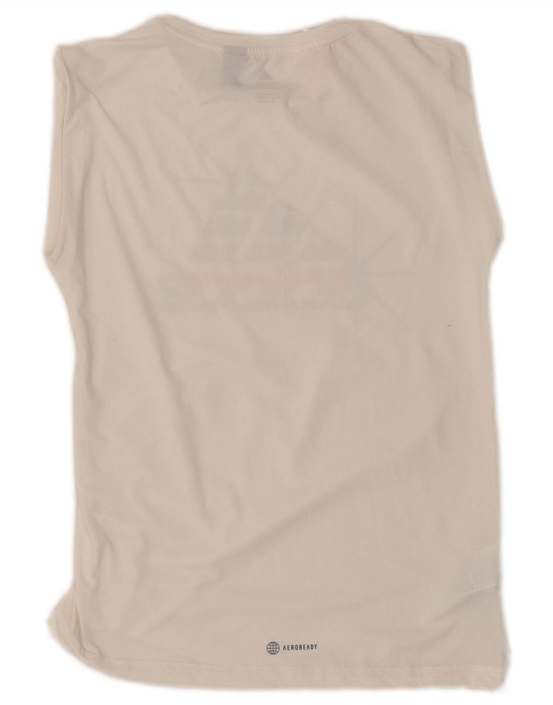 Adidas Camiseta sin mangas estampada para niña 13-14 años Poliéster blanco roto