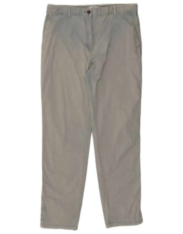 Marks & Spencer Pantalones chinos de cintura alta para mujer UK 40 Large W34 L31 Azul