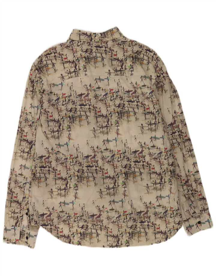 Camisa North Sails Hombre Con Estampado Abstracto XL Algodón Blanco Roto