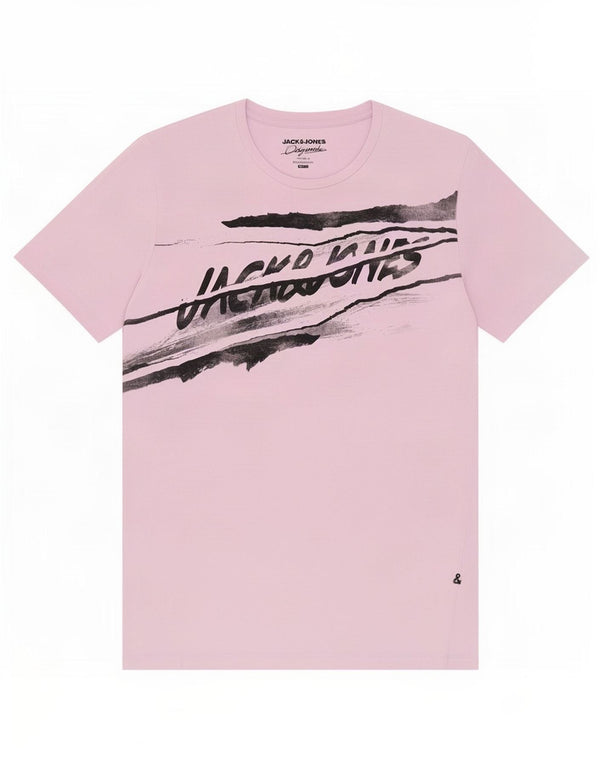 Jack & Jones Hombre Slim Fit Graphic Camiseta Top Grande Algodón Púrpura