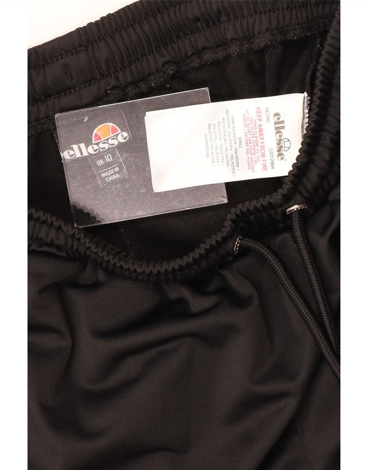 Ellesse Pantalones cortos deportivos para mujer UK 10 Small Poliéster negro