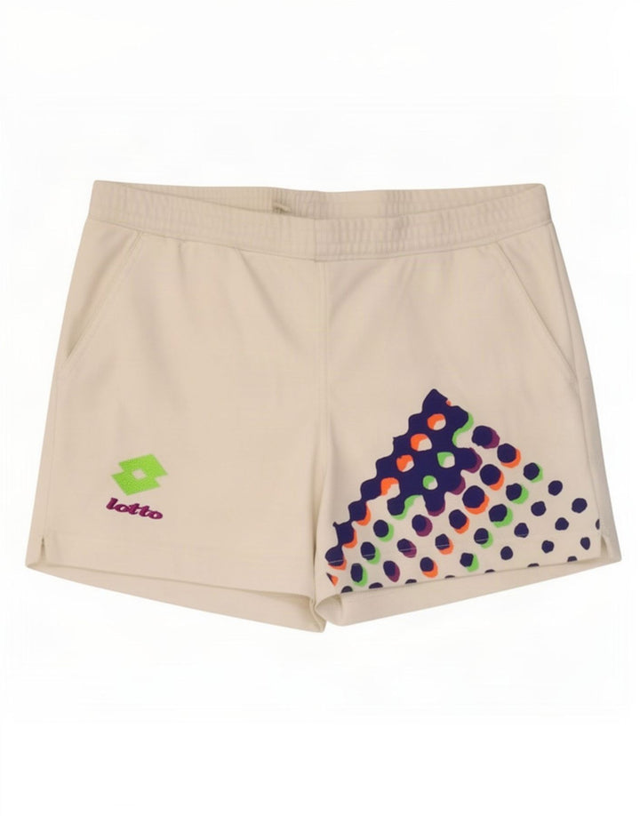Lotto Shorts Deportivos Gráficos Para Hombre Poliéster Blanco Mediano
