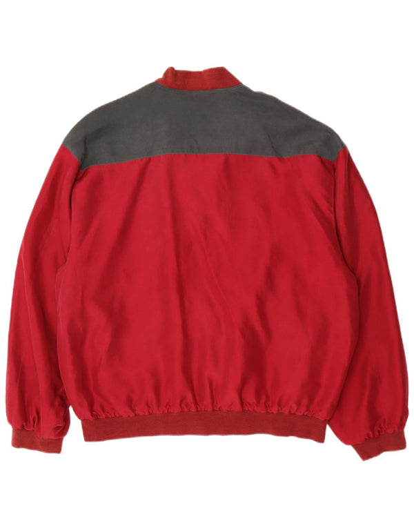 C&A Chaqueta bomber holgada para hombre EU 48/50 Argyle rojo medio/seda diamante