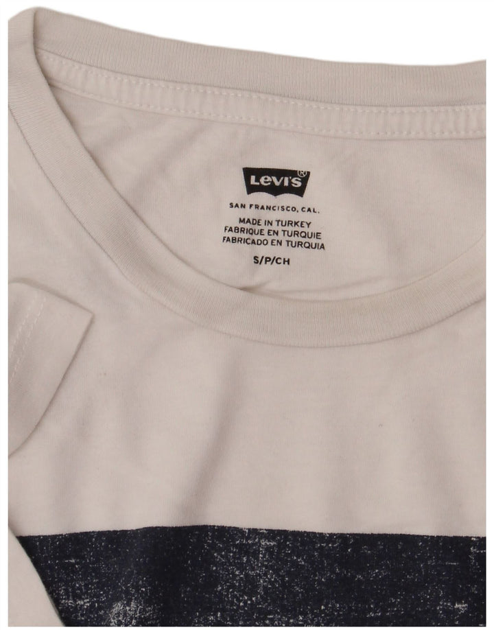 Levi's Camiseta gráfica para hombre Top Small White