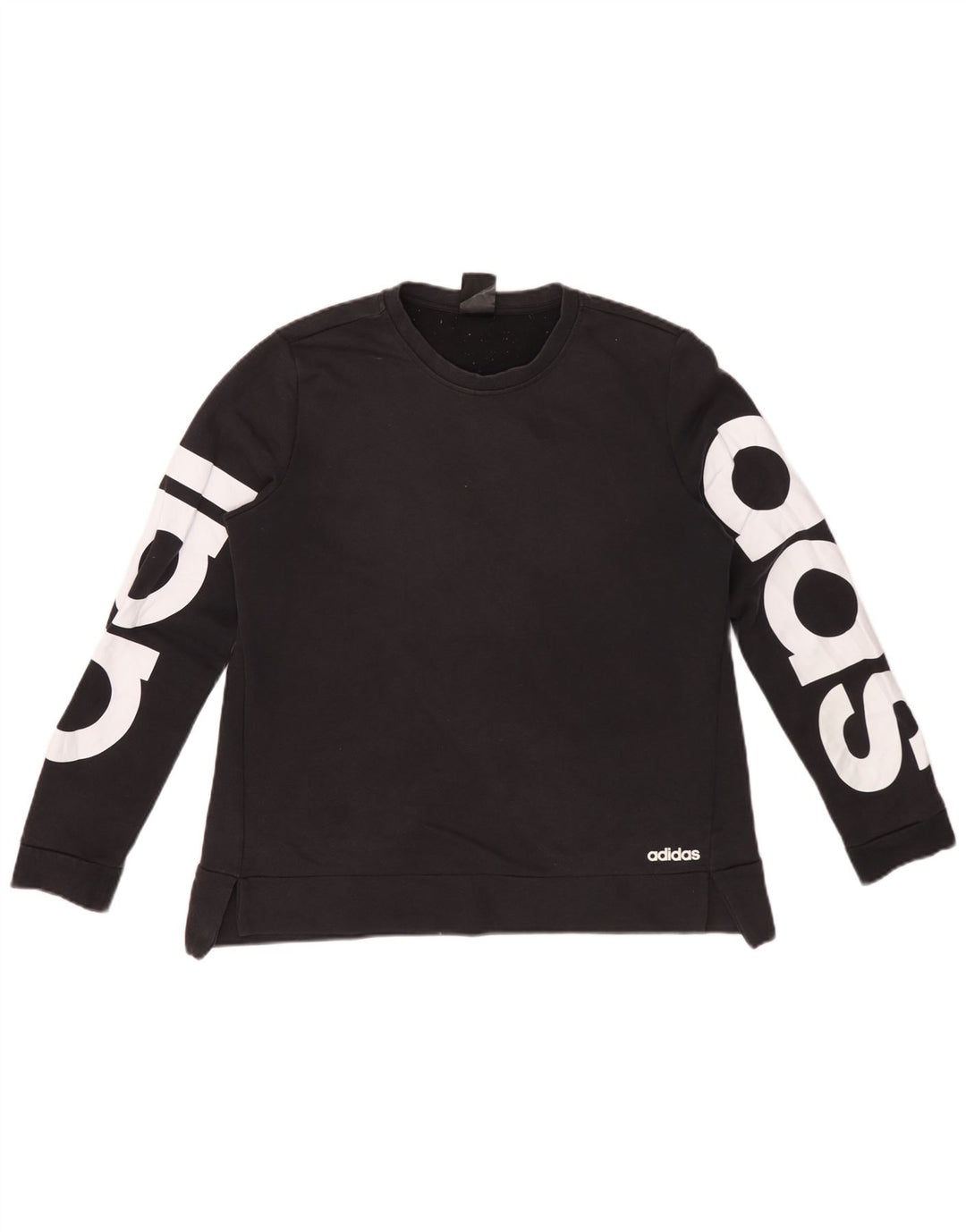 Adidas Mujer Climalite Graphic Sudadera Jumper IT 44 Mediano Negro Algodón