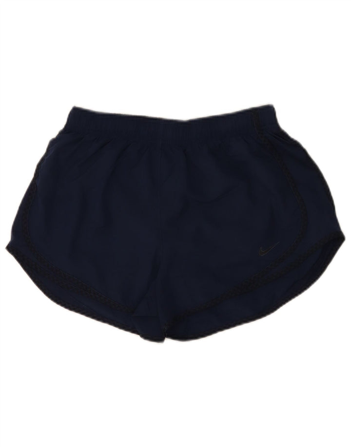 Nike - Pantalones cortos deportivos Dri Fit para mujer, talla 40, talla M, poliéster, color azul marino