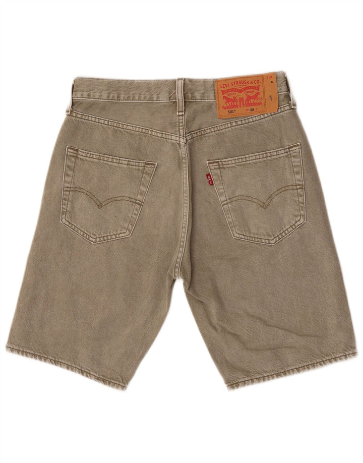 Levi's Mens 501 Denim Shorts W28 Pequeño Algodón Caqui