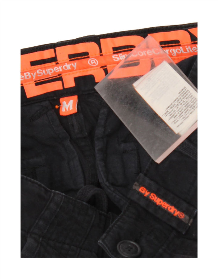 SUPERDRY Pantalones cortos tipo cargo para hombre medianos W32 Algodón azul marino