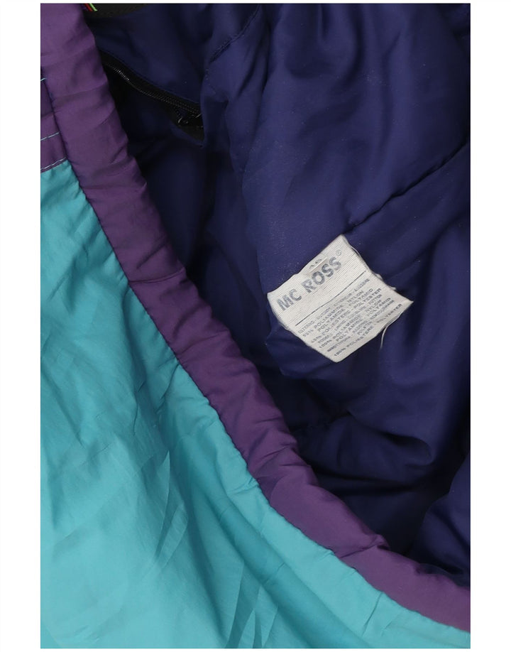 MC ROSS Chaqueta de esquí holgada para hombre IT 46 Small Blue Colourblock Nylon