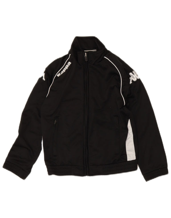 Kappa Boys Graphic Chándal Top Chaqueta 5-6 Años Negro Colorblock