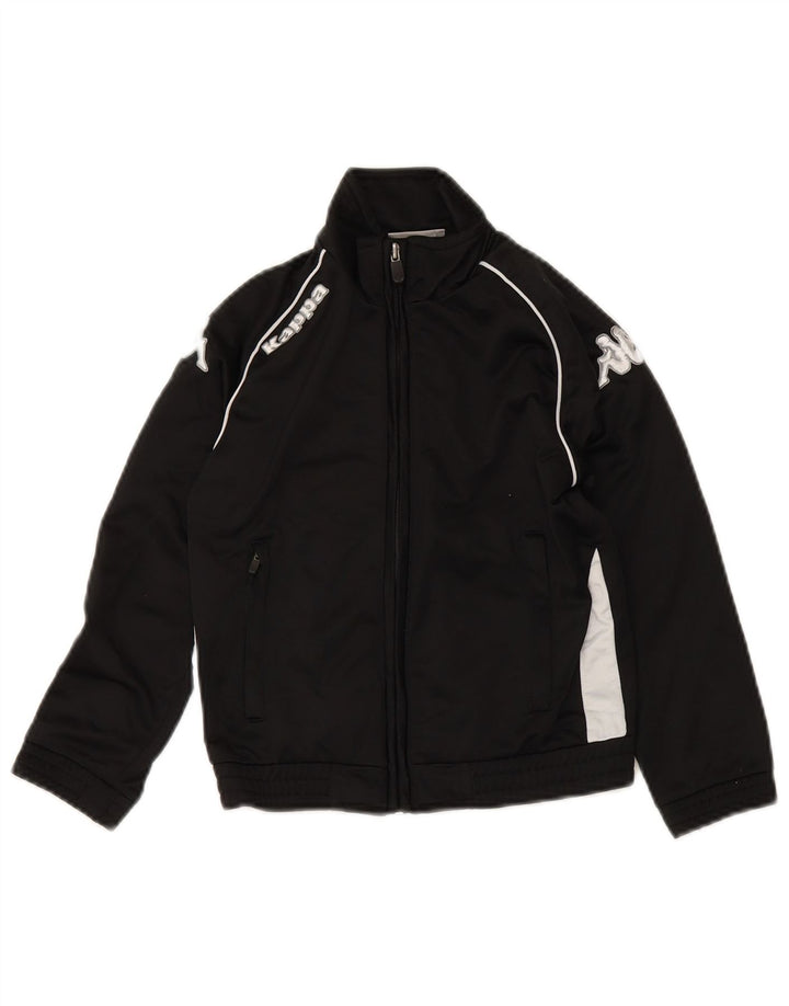 Kappa Boys Graphic Chándal Top Chaqueta 5-6 Años Negro Colorblock