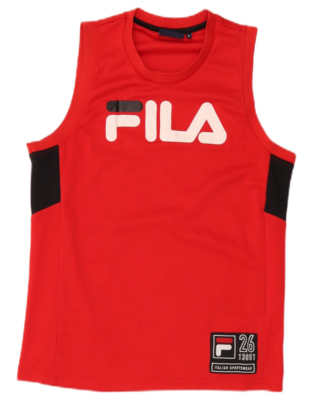 Fila Hombre Graphic Vest Top Small Rojo Colorblock Poliéster