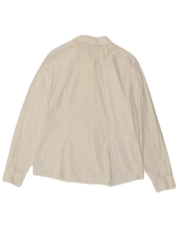 Camisa Lacoste Mujer Talla 42 Grande Algodón Blanco