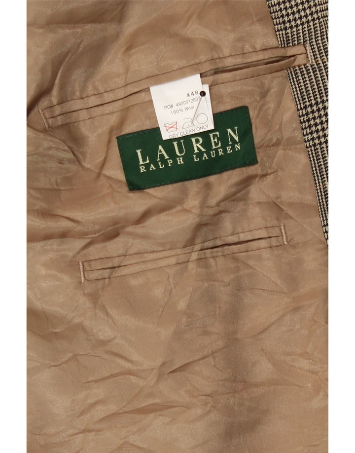 Polo Ralph Lauren Chaqueta tipo blazer de 2 botones para hombre UK 44 2XL Beige Houndstooth