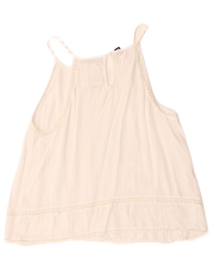 Superdry Blusa Extragrande Sin Mangas para Mujer UK 40 Small Blanco