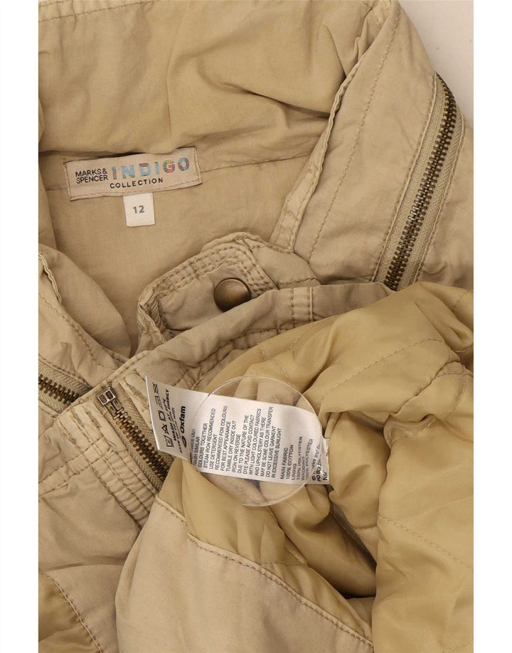 Marks & Spencer Chaqueta utilitaria con capucha para mujer Reino Unido 12 Algodón beige medio