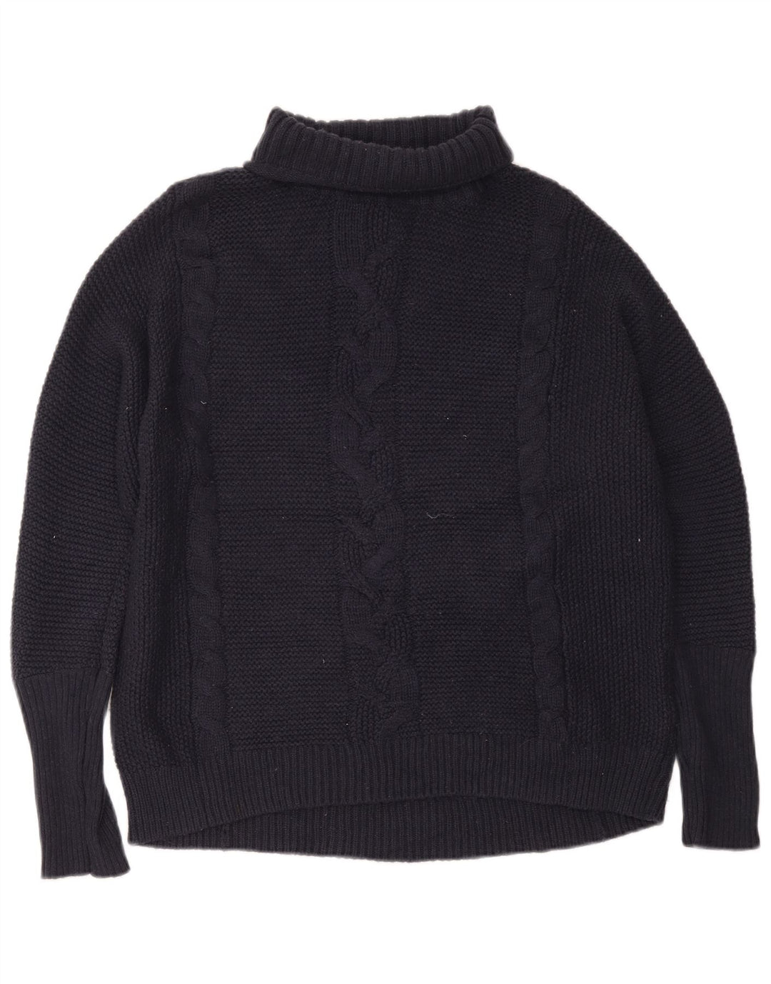 Gap Jersey extragrande con cuello vuelto para mujer UK 46 Large Nylon azul marino