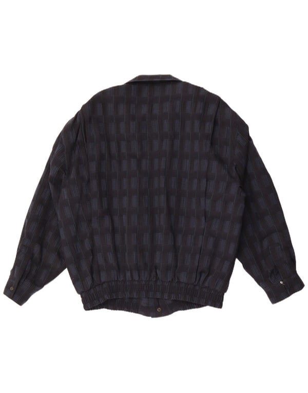 Trevira Chaqueta Bomber Militar para Hombre UK 44 2XL Azul Marino Cuadros Poliéster