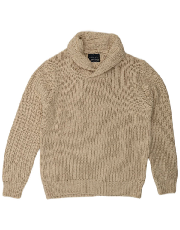 Angelo Litrico Jersey Hombre con Cuello Chal XL Acrílico Beige