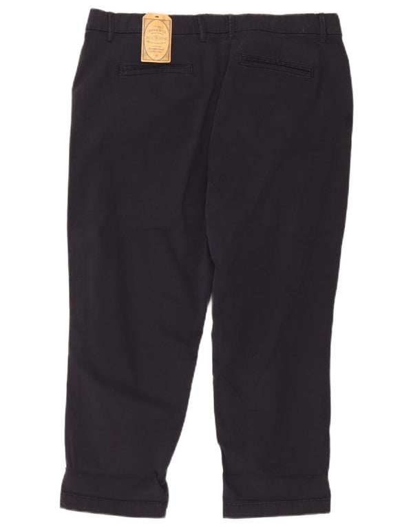 Pantalones capri rectos para mujer de Fat Face UK 44 Large W34 L22 Azul marino