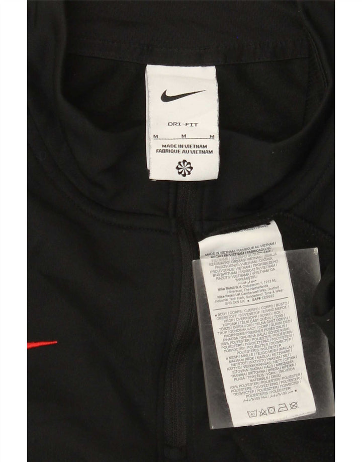 Nike Dri Fit - Chándal con cremallera y cuello para hombre, talla mediana, color negro