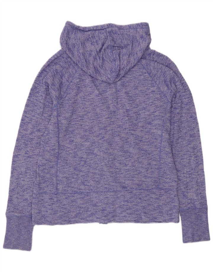 GAP Suéter con capucha y cremallera para mujer UK 46 Grande Algodón moteado morado