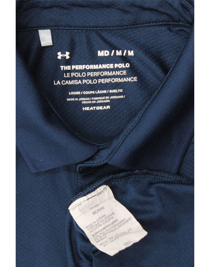 UNDER ARMOUR Polo Heat Gear para hombre Poliéster azul marino mediano