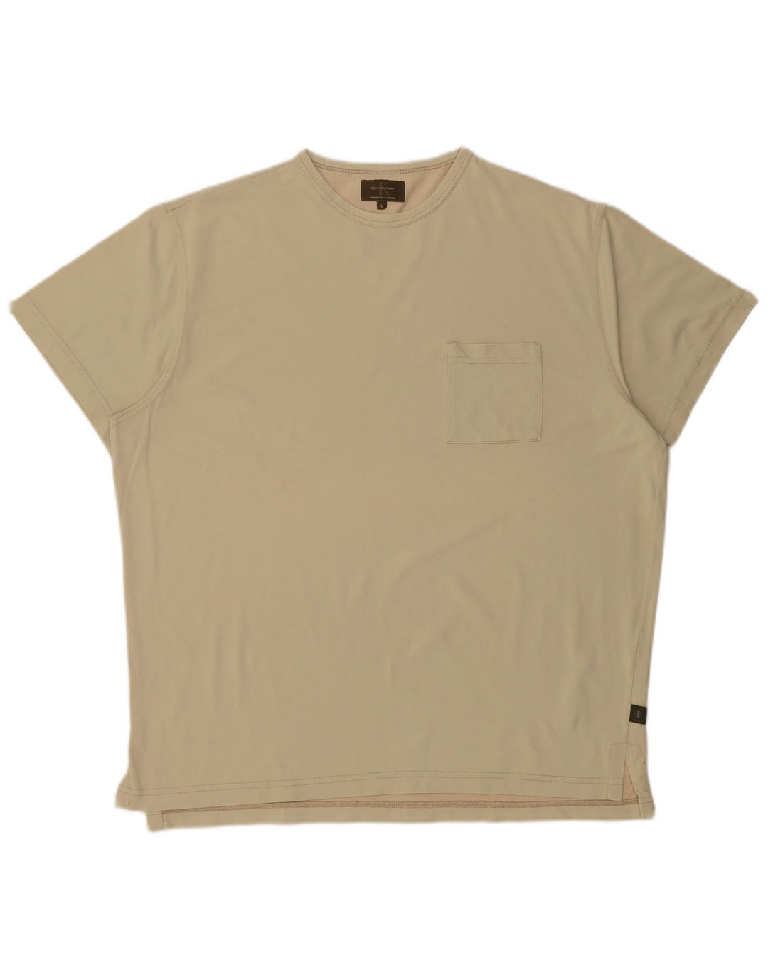 CALVIN KLEIN Camiseta caqui para hombre Top grande caqui