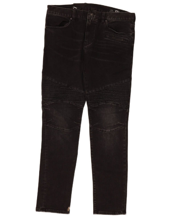 Armani Exchange Jeans ajustados estilo motero para hombre W36 L31 Algodón negro