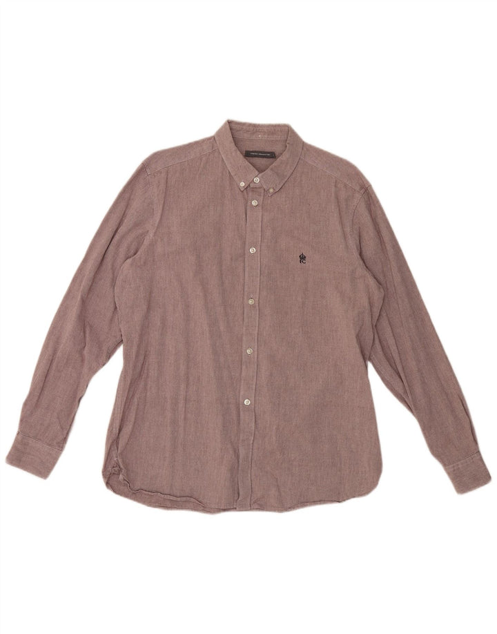 Camisa para hombre French Connection XL Algodón Morado