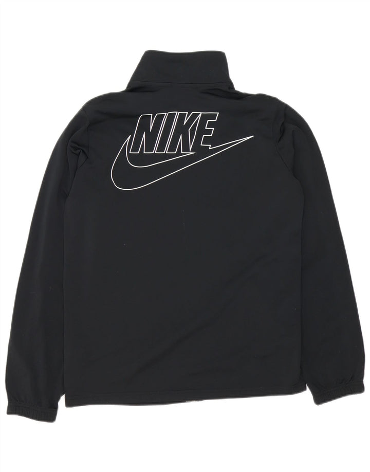 Nike Boys Graphic Chándal Top Chaqueta 13-14 años XL Negro Poliéster