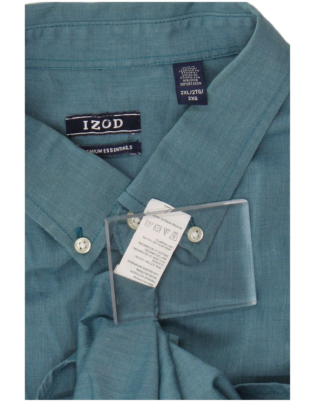 IZOD Camisa Hombre 2XL Algodón Azul