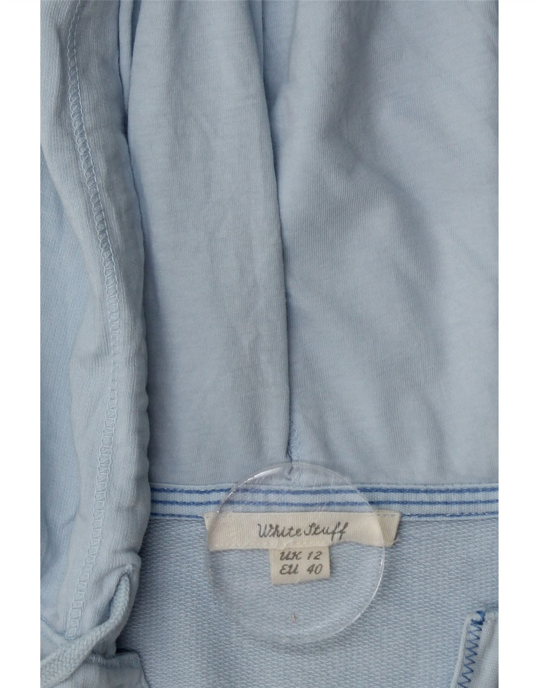 WHITE STUFF Jersey con capucha para mujer UK 12 Algodón azul medio