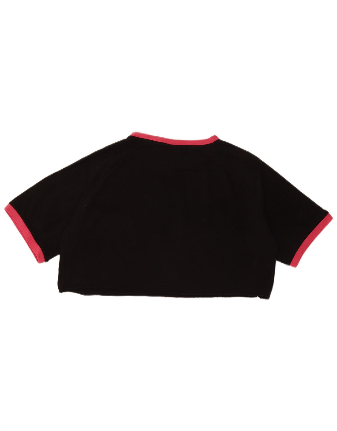 KAPPA Camiseta corta con gráfico extragrande para mujer UK 10 Small Black Cotton