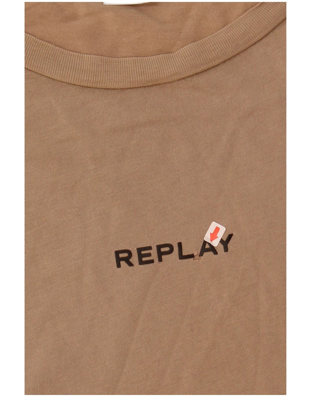 Replay Camiseta Hombre Top Large Beige Algodón
