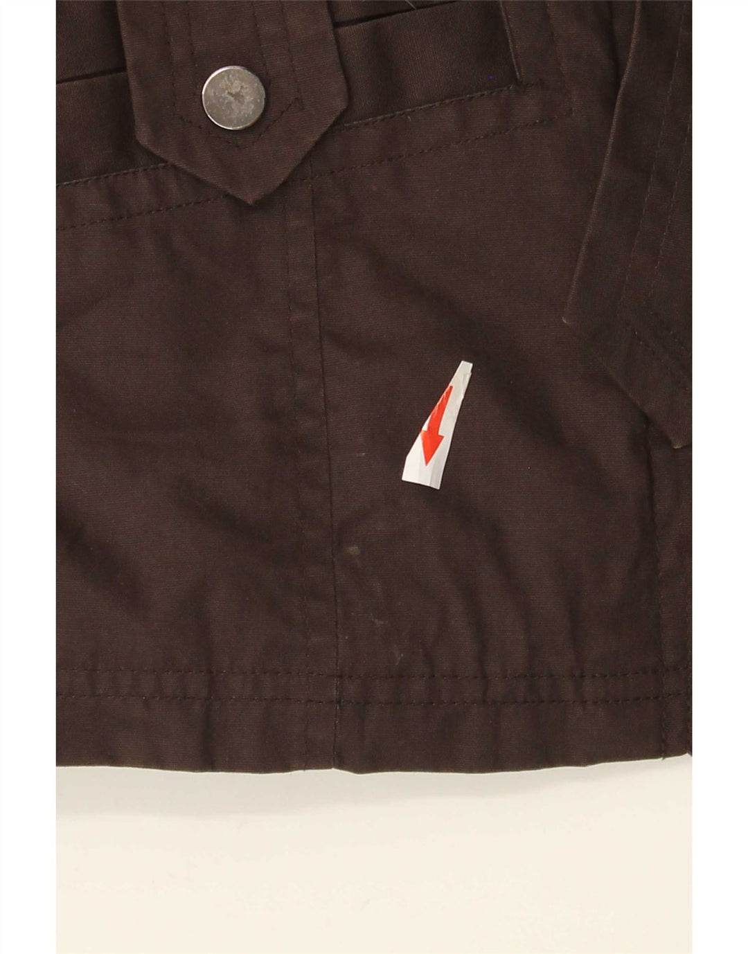 Zara Mujer Chaqueta Utilitaria UK 10 Small Algodón Marrón