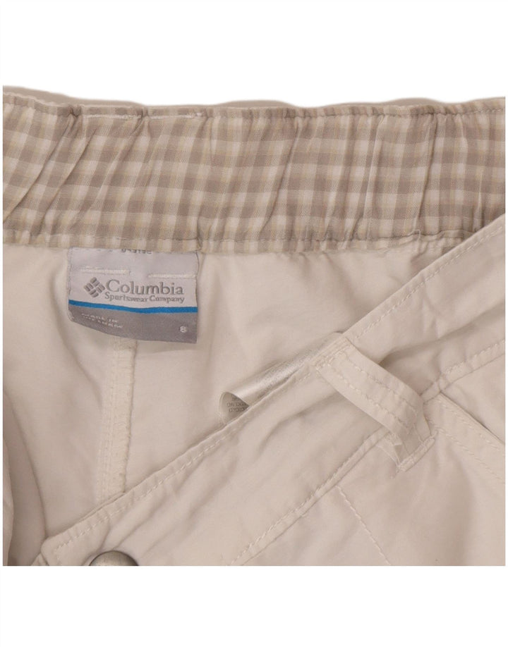 COLUMBIA Falda pantalón para mujer US 8 Mediana Algodón Blanco