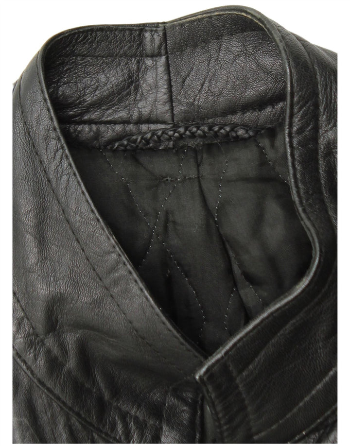 Chaqueta de cuero vintage para mujer Reino Unido 14 Negro medio