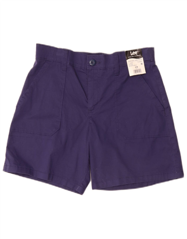 Lee Pantalones cortos chinos de talle medio para mujer US 8 Medium W30 Azul marino Algodón