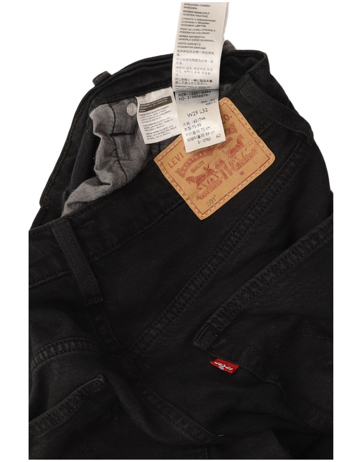 LEVI'S Jeans rectos 501 para hombre W29 L32 Algodón negro