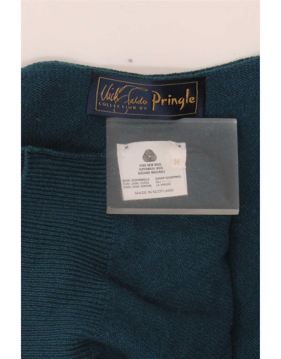 Pringle Hombre Jersey Con Cuello Redondo De Lana Virgen Verde Medio